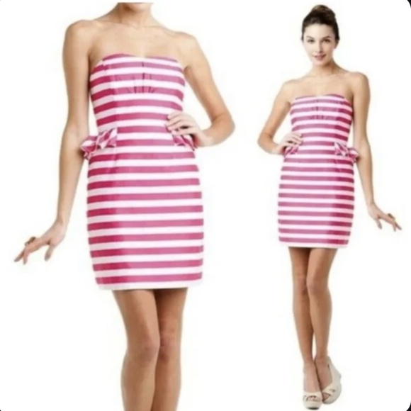 Lilly Pulitzer Azalea Swizzle Barbie Stripe Maybell Dress 8 - Picture 3 of 4